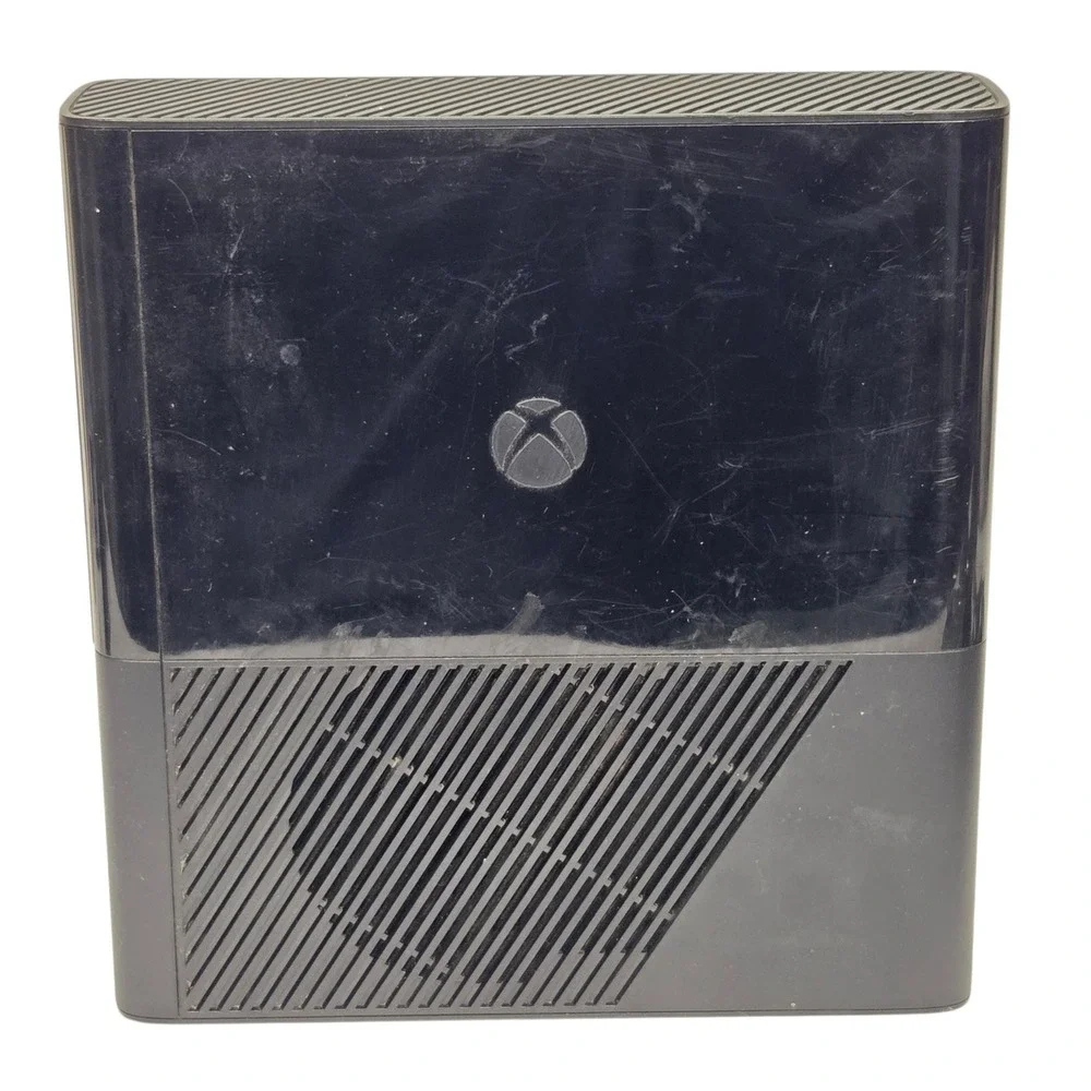 Microsoft Xbox 360 E Console Bundle Black 2 Controllers 20 Games Charging Dock